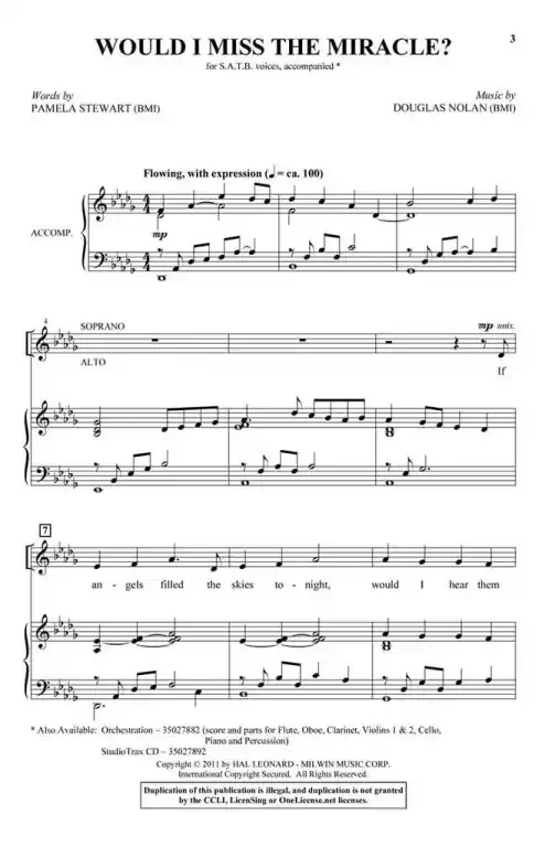 Nolan, Douglas Would I Miss the Miracle?