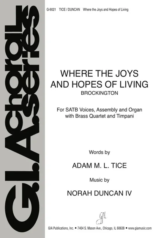 Norah IV Duncan Where the Joys and Hopes of Living – Gemischter Chor mit Begleitung