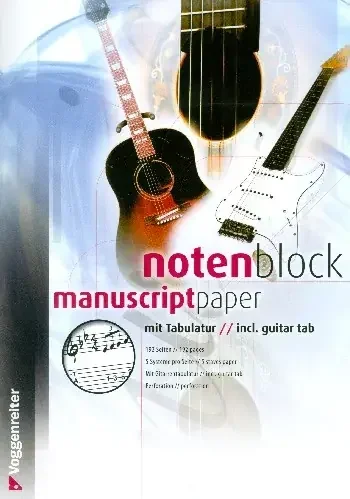 Notenblock mit Tabulatur