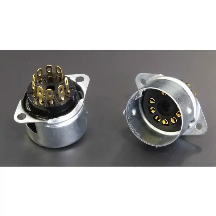 Noval socket, gold plated contacts