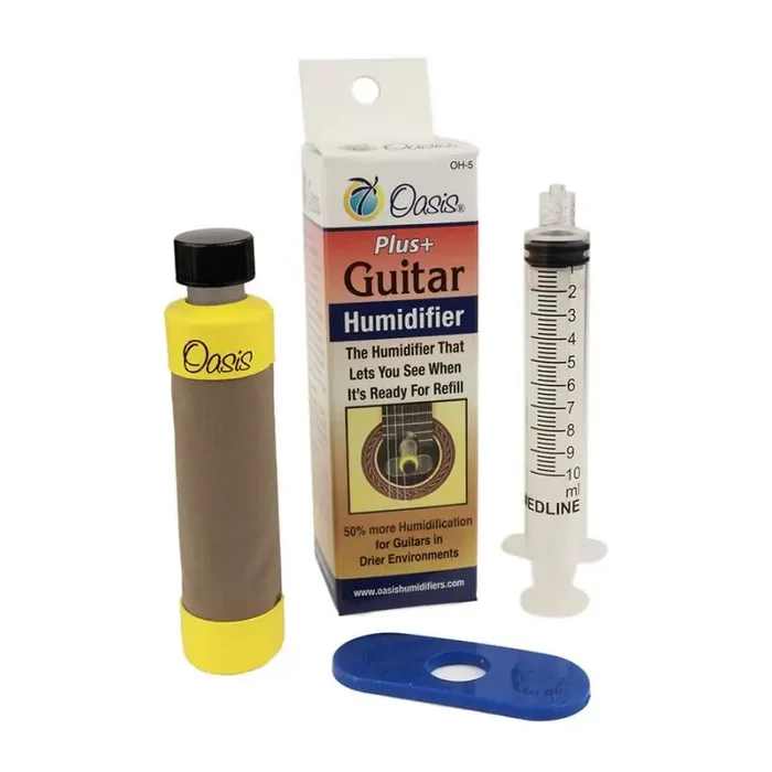Oasis guitar soundhole humidifier Yellow Plus+, for very dry (below 25%) environments