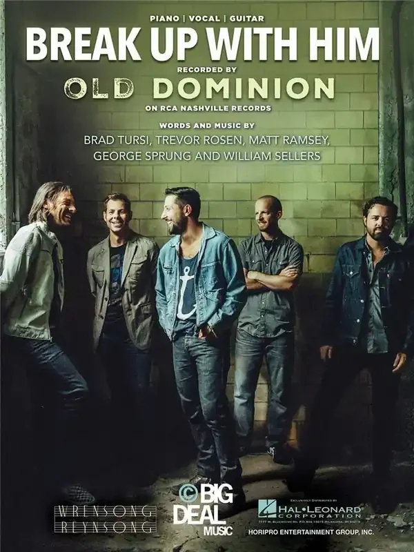 Old Dominion Break up with Him Klavier, Gesang, Gitarre (Songbooks)