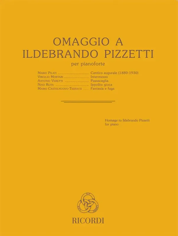 Omaggio A Ildebrando Pizzetti Klavier Solo