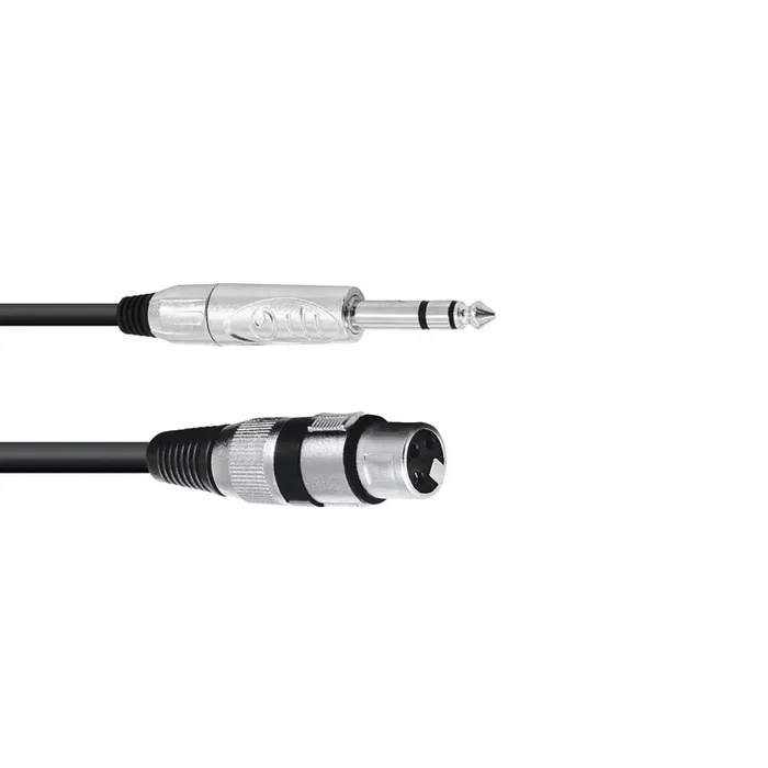 Omnitronic Adapterkabel XLR(F)/Klinke stereo 2m sw