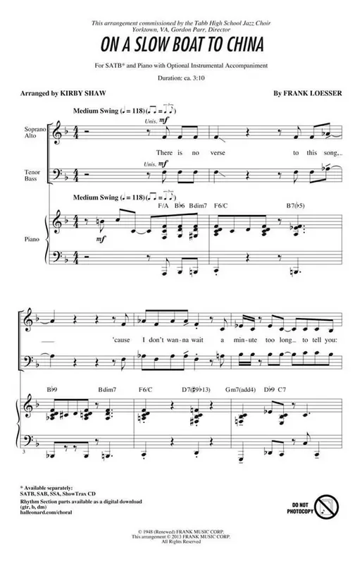 On a Slow Boat to China