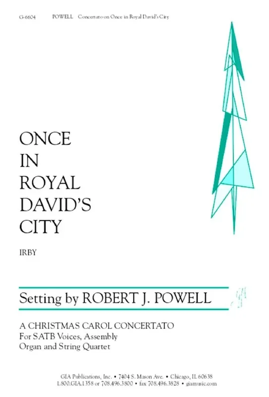 Once in Royal David‘s City-Instrument Part (Arr. Robert J. Powell) Gemischter Chor mit Begleitung