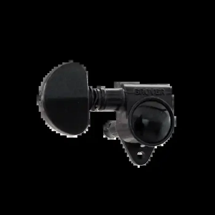 Original Rotomatics Guitar Machine Heads, Black Chrome, Round Shape Button / 3 + 3