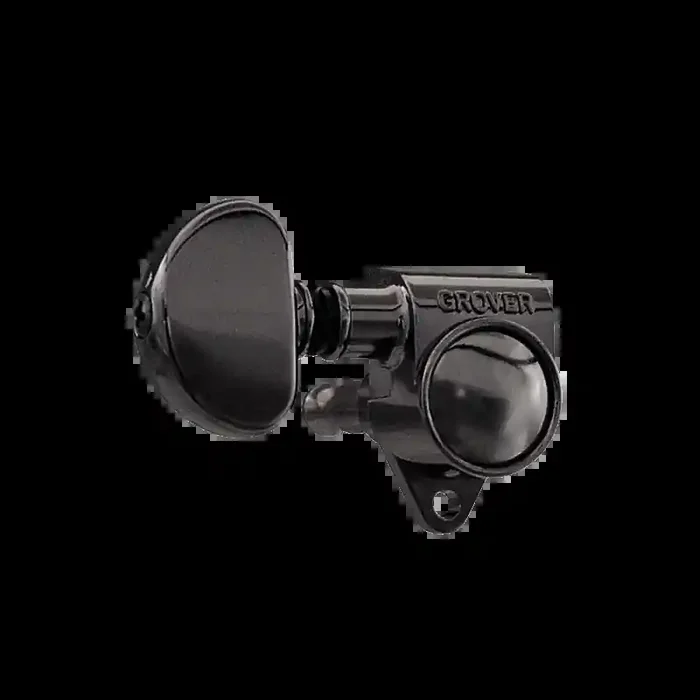 Original Rotomatics Guitar Machine Heads, Black Nickel, Round Shape Button / 3 + 3