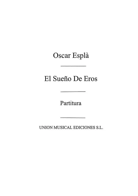 Oscar Espla El Sueno De Eros Orchester