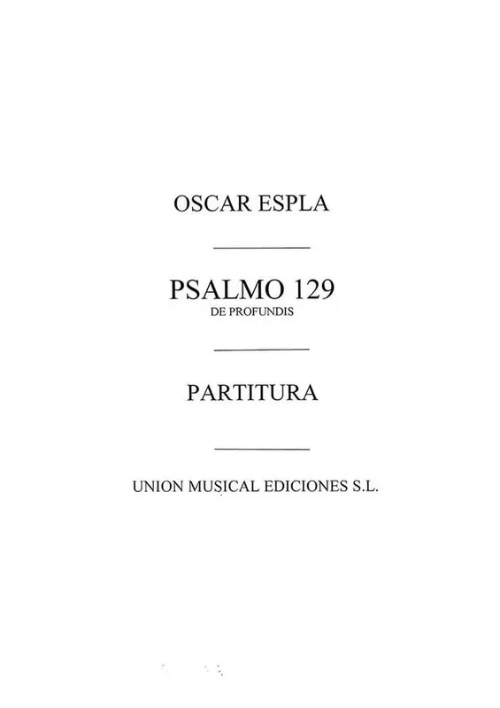 Oscar Espla Psalmo 129 De Profundis Orchester
