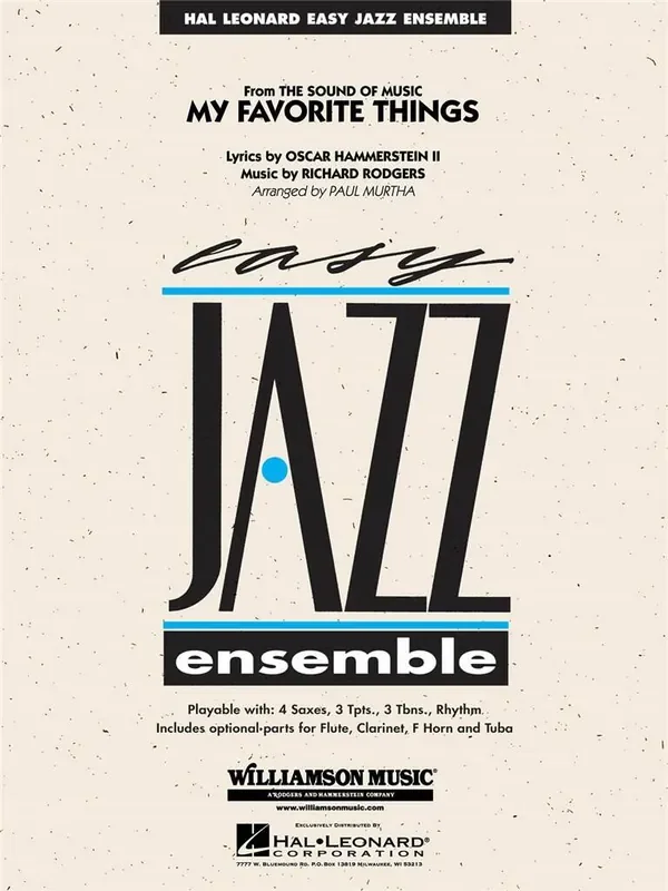 Oscar Hammerstein II My Favorite Things (Arr. Paul Murtha) Jazz Ensemble