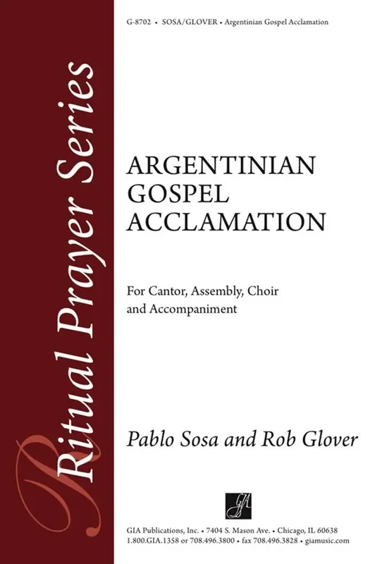 Pablo D. Sosa Argentinian Gospel Acclamation- Instrument edition (Arr. Rob Glover) Gemischter Chor mit Ensemble