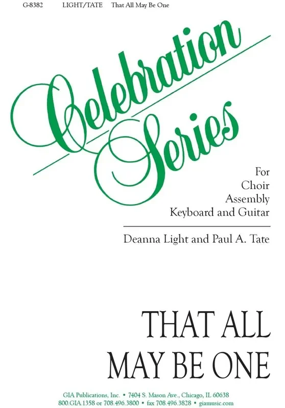 Paul A. Tate That All May Be One Gemischter Chor mit Klavier/Orgel