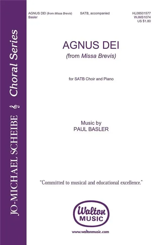 Paul Basler Agnus Dei (from Missa Brevis) Gemischter Chor mit Begleitung