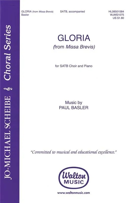 Paul Basler Gloria (from Missa Brevis) Gemischter Chor mit Begleitung