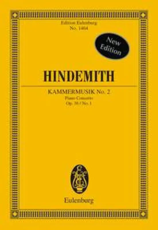 Paul Hindemith Chamber Music No. 2 op. 36/1 Kammerorchester