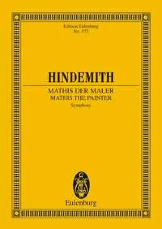 Paul Hindemith Symphonie Mathis Der Mahler Orchester