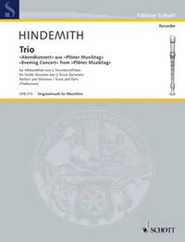 Paul Hindemith Trio Blockflöte Ensemble