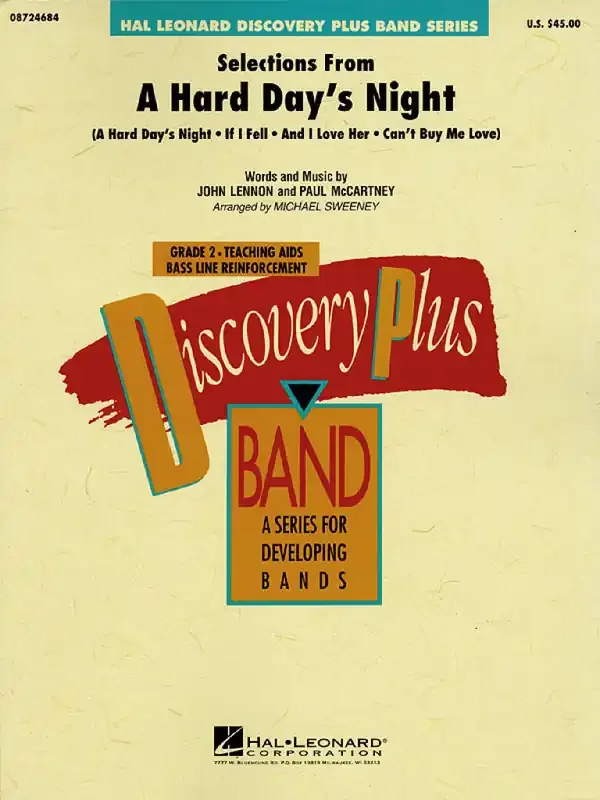 Paul McCartney Selections From A Hard Day‘s Night (Arr. Michael Sweeney) Blasorchester