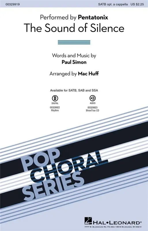 Paul Simon The Sound of Silence (Arr. Mac Huff) Gemischter Chor A cappella