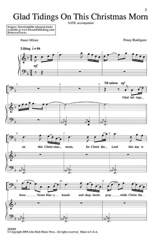 Penny Rodriguez Glad Tidings On This Christmas Morn Gemischter Chor mit Begleitung