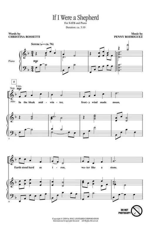Penny Rodriguez If I Were a Shepherd Gemischter Chor mit Begleitung