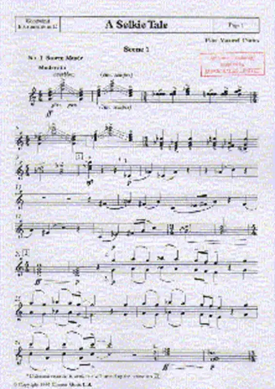 Peter Maxwell Davies A Selkie Tale – Woodwind Instruments in C Bläserensemble