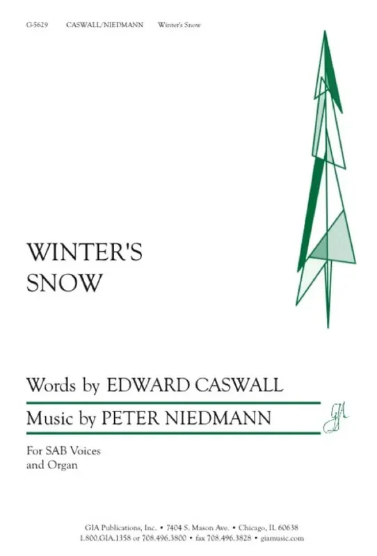 Peter Niedmann Winter‘s Snow Gemischter Chor mit Klavier/Orgel