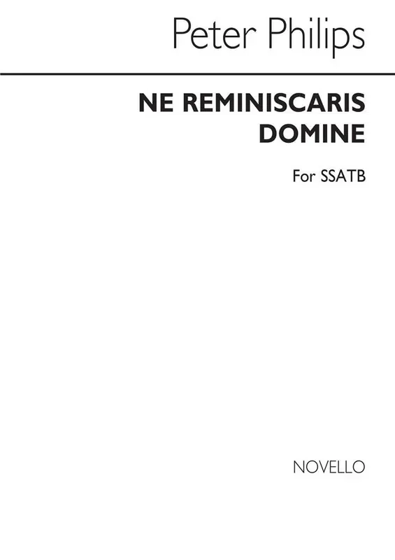 Peter Philips Ne Reminiscaris Domine Ssatb Gemischter Chor mit Begleitung