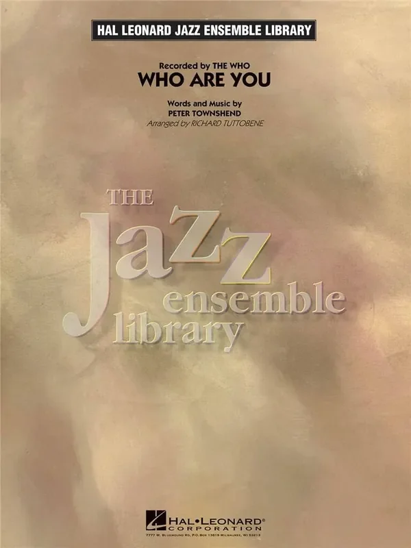Peter Townshend Who are You (Arr. Richard Tuttobene) Jazz Ensemble
