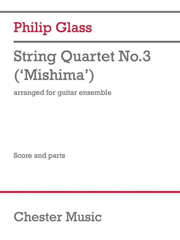 Philip Glass String Quartet No.3 Mishima (Arr. Dave Flynn) Gitarren Ensemble