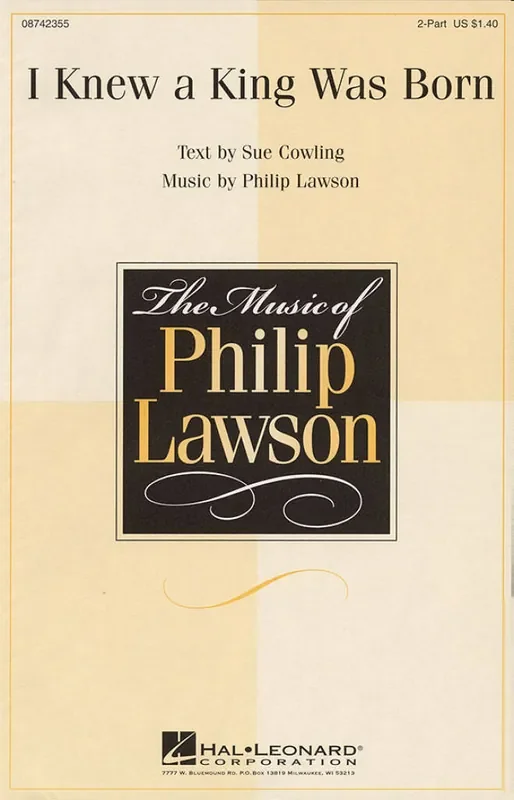 Philip Lawson I Knew a King Was Born Frauenchor mit Klavier/Orgel