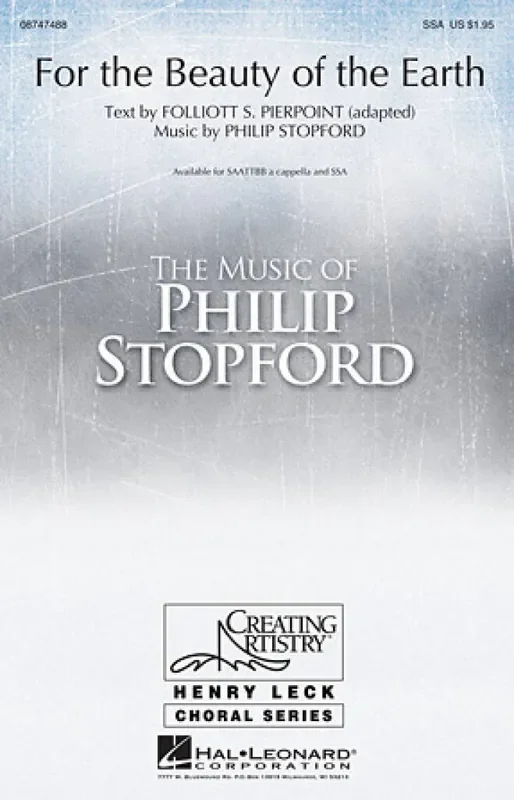 Philip W. J. Stopford For the Beauty of the Earth Gemischter Chor mit Begleitung
