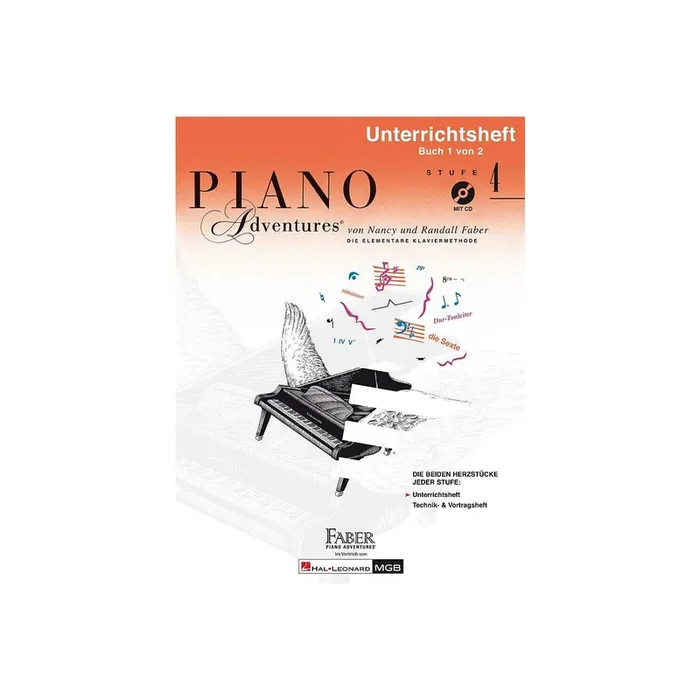 Piano Adventures Stufe 4 – Unterrichtsheft Buch 1 von 2 (+CD)