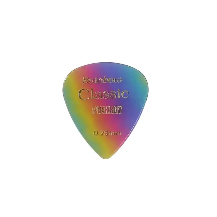 Pickboy Celluloid 0.75 mm. picks with „rainbow“-design, 50-pack