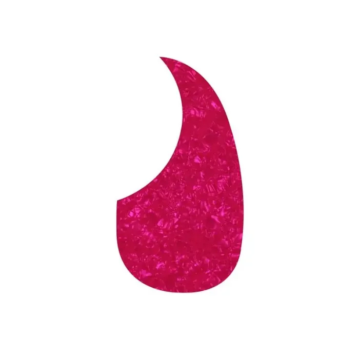 Pickguard acoustic, teardrop model, self adhesive, pearl pink