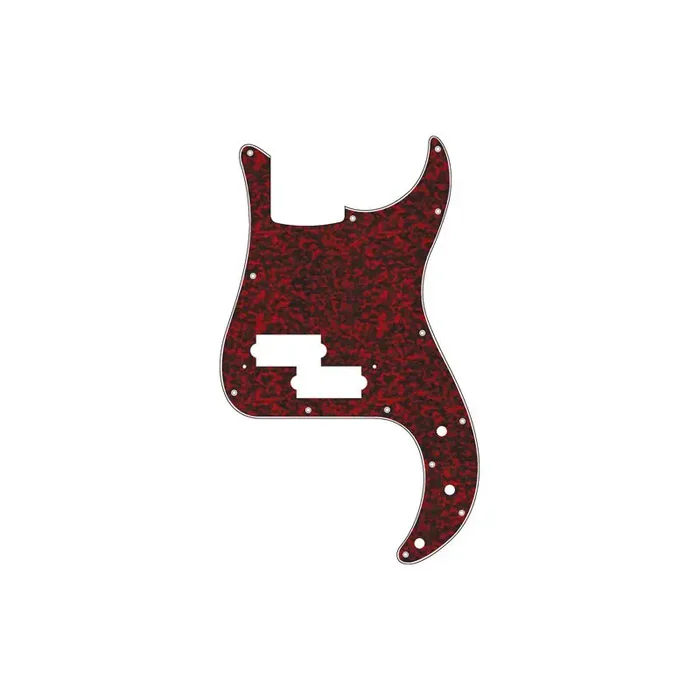 Pickguard P-Bass, 3 ply, tiger red, standard
