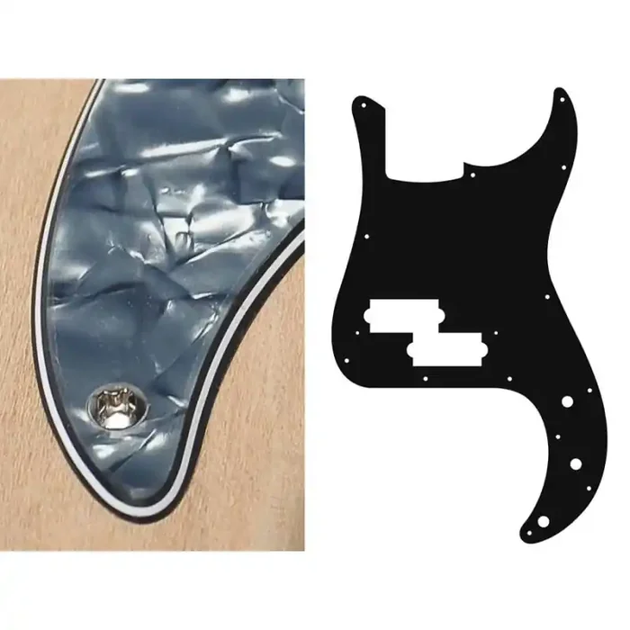 Pickguard P-Bass, 4 ply, pearl black, standard