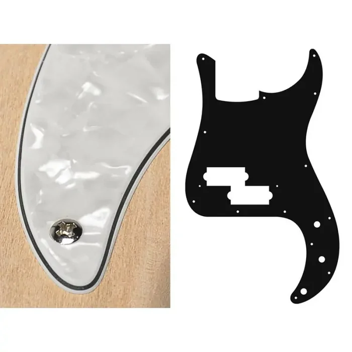 Pickguard P-Bass, 4 ply, pearl white, standard