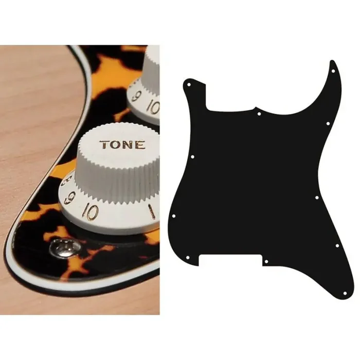 Pickguard Strat, 3 ply, wild cat yellow, no holes (only screw holes)