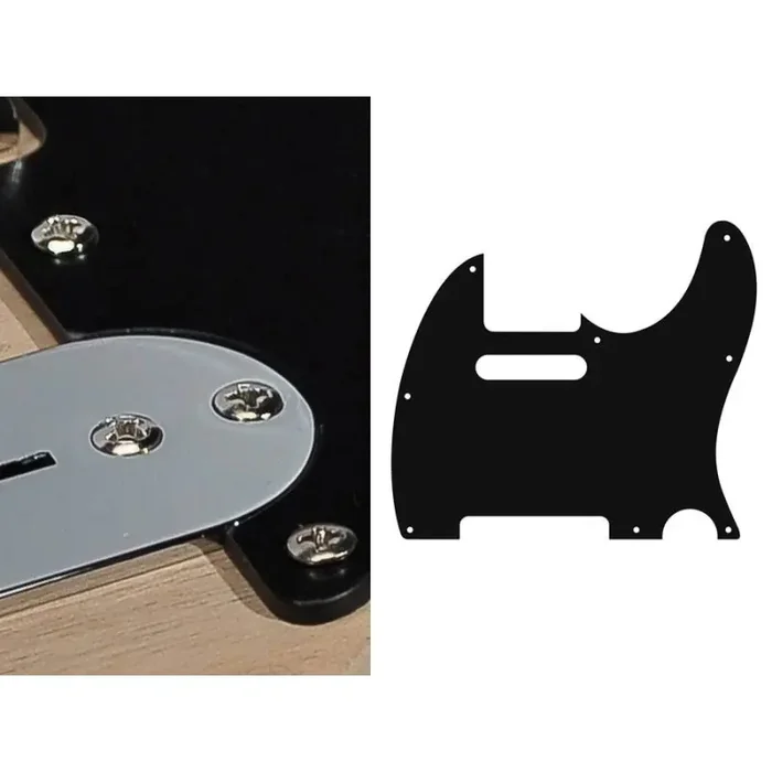 Pickguard Tele, 1 ply, black mat, standard