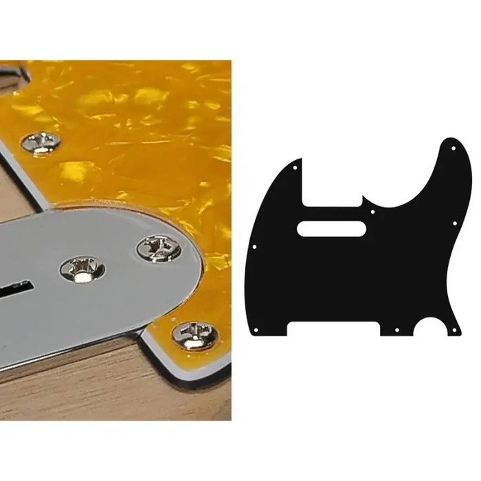 Pickguard Tele, 3 ply, pearl yellow, standard