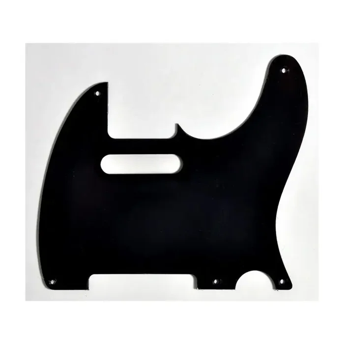 Pickguard Tele matzwart 1 laags 5 gaats