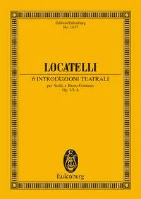 Pietro Locatelli 6 Introduzioni teatrali op. 4/1-6 Vol. 1 Streichorchester