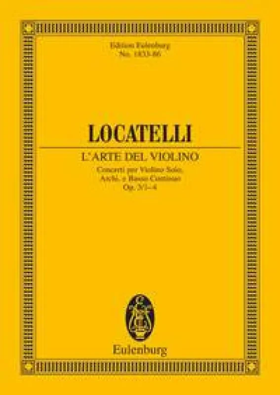Pietro Locatelli L‘Arte del Violino op. 3 Vol. 1 Orchester mit Solo
