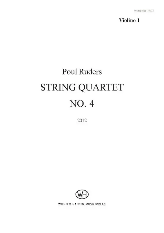 Poul Ruders String Quartet No.4 Streichquartett