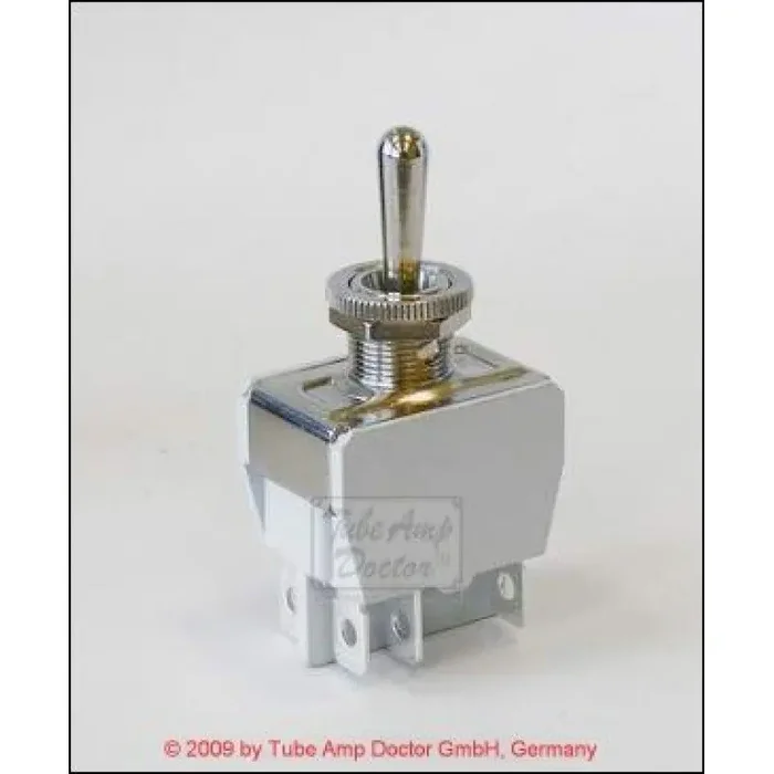 Power switch, double ON/ON/ON, metal toggle for Orange