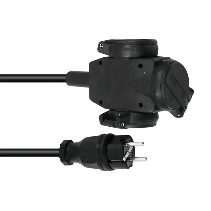 Psso Verlängerung 3×2,5 10m 3-fach sw