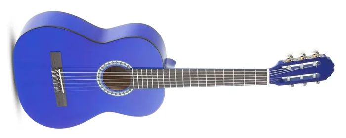 PURE GEWA Klassikgitarre Basic 1/2 Größe transparent blau