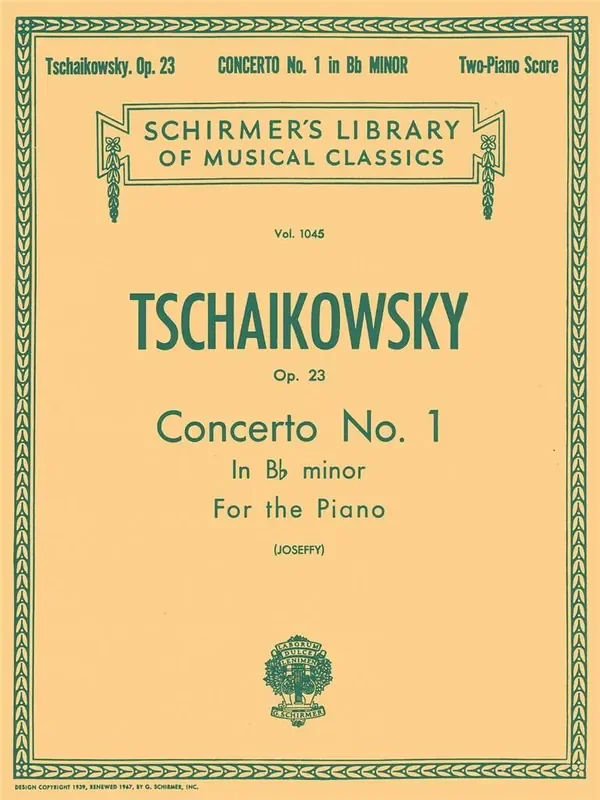 Pyotr Ilyich Tchaikovsky Concerto No. 1 in B-flat minor, Op. 23 Klavier vierhändig